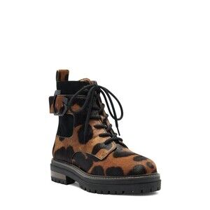 LOUISE ET CIE Women's Saliha Genuine Calf Hair Lace-Up Boots Size 5.5 M